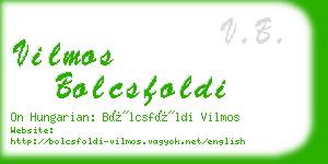 vilmos bolcsfoldi business card